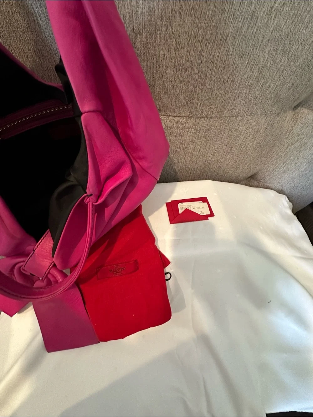 Authentic Valentino Garavani Pink/Fuchsia Shoulder Bag.